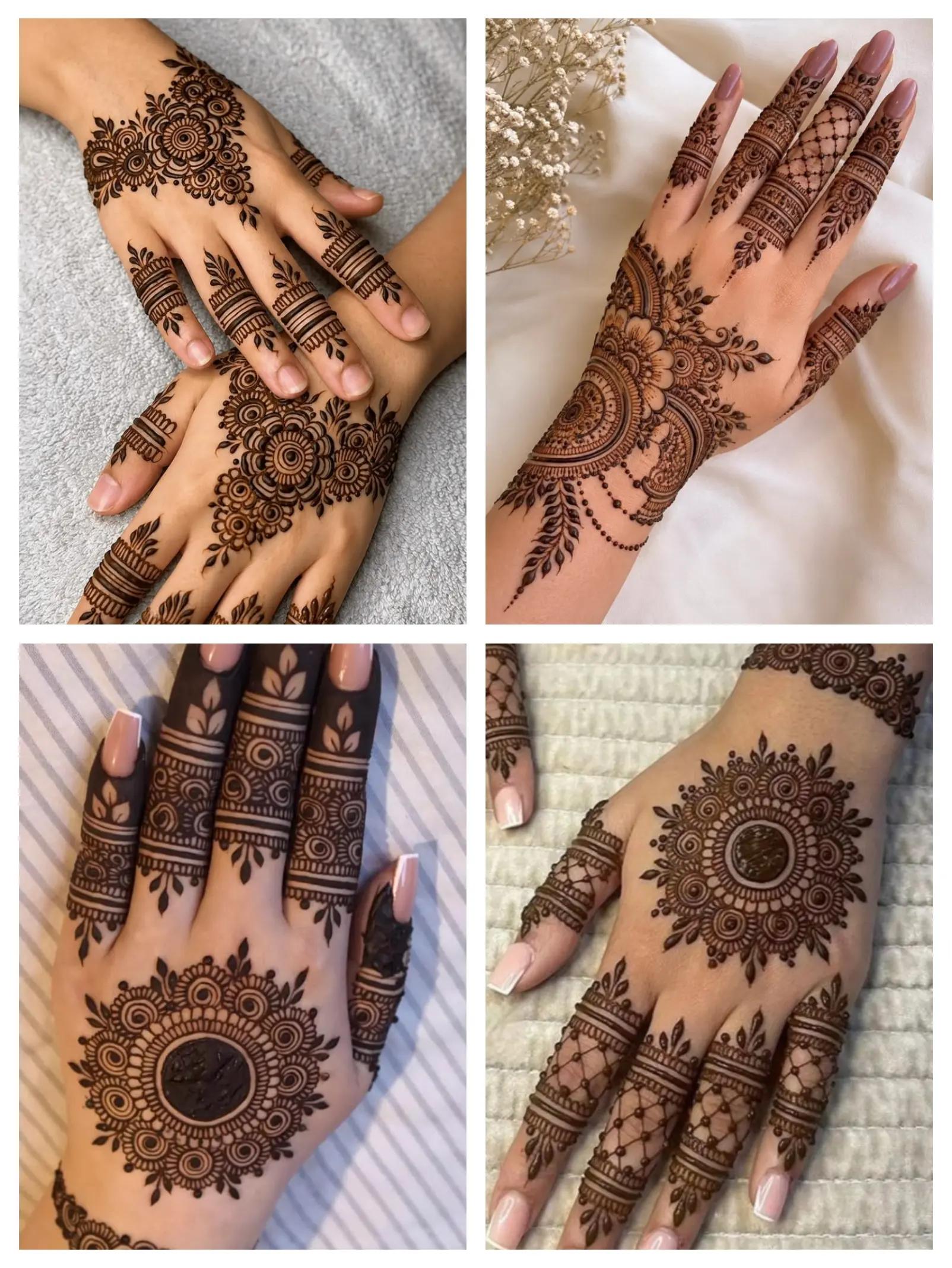 Easy Mehndi Designs for Girls | Trendy Front & Back Hand Henna Inspo - Image Idea